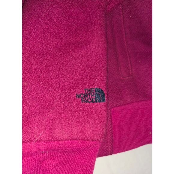 Rare VTG NORTH FACE Size Large Womens 100% Wool Made in USA Bomber Jacket PINK - Picture 7 of 9